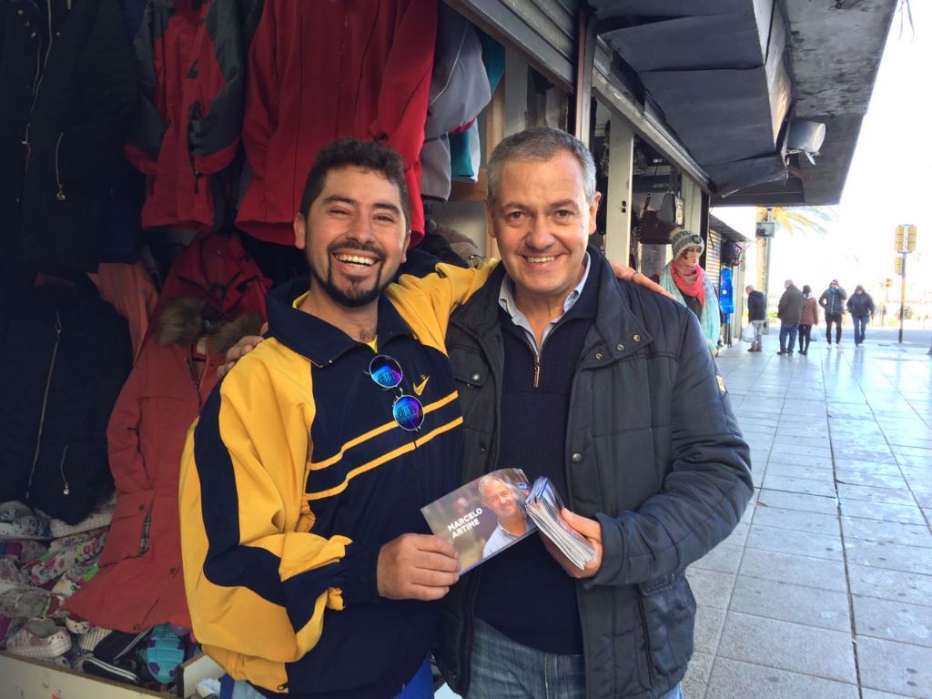 Marcelo Artime - Visita a los comercios de la calle Rivadavia